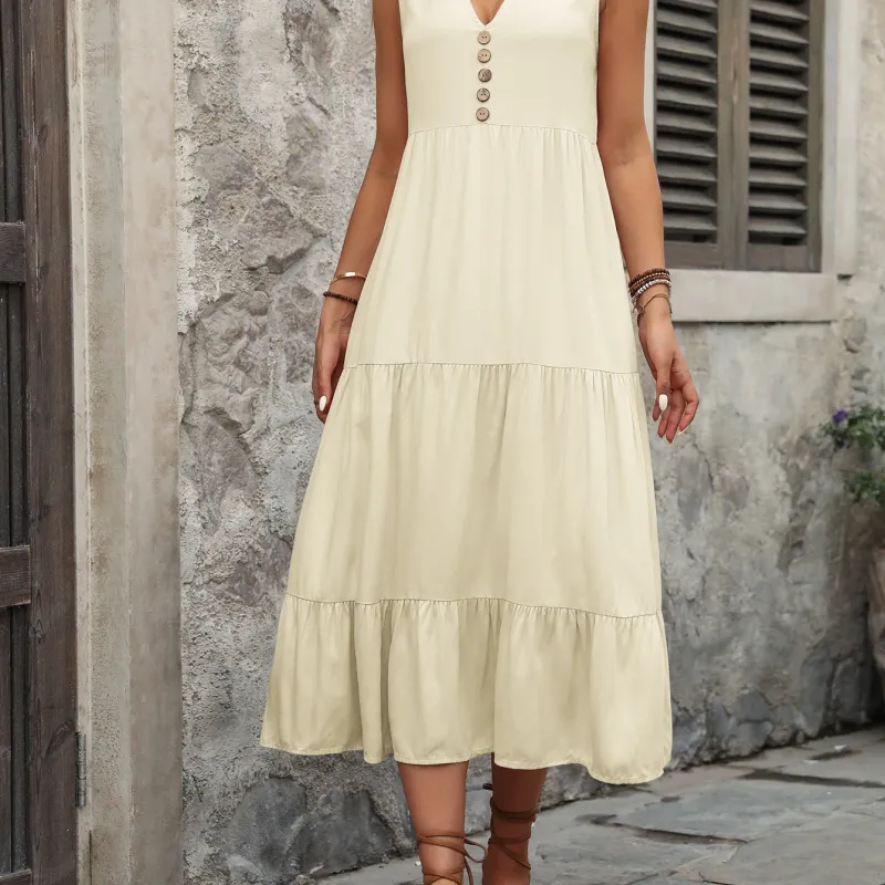 Summer Midi Sundress with Buttons 6