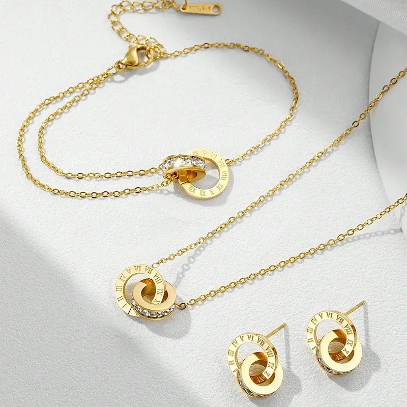 Roman Numerals 3-Piece Jewelry Set 4