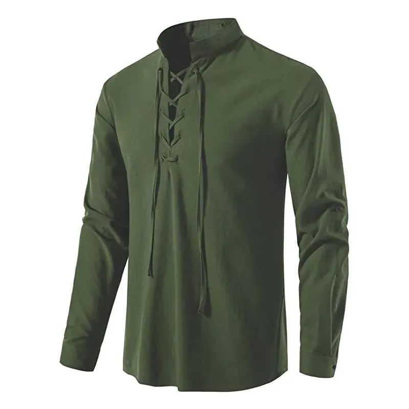 Medieval Viking Pirate Lace-Up Shirt 5