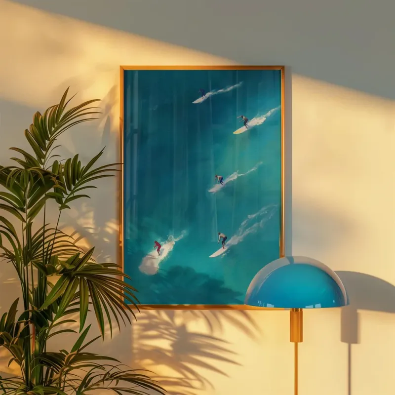Summer Ocean Swimming Canvas Art 3