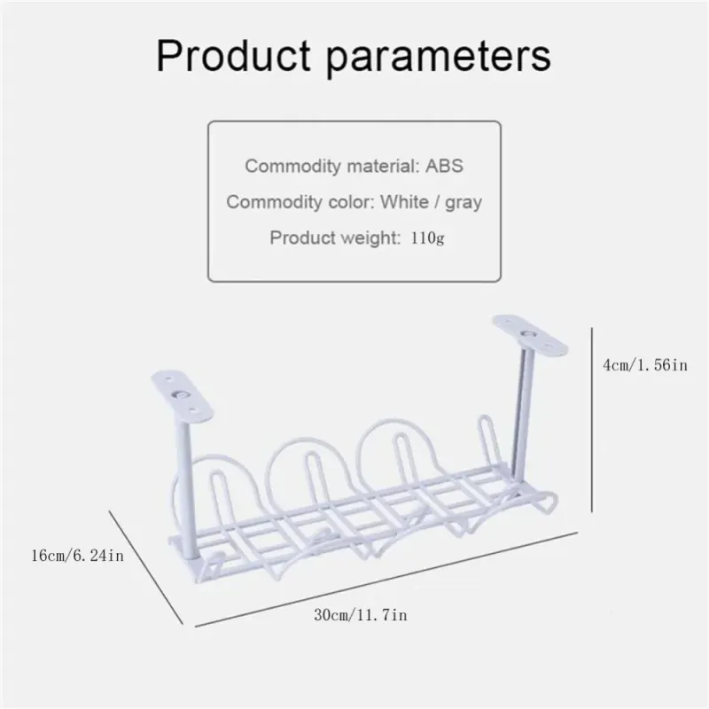 Under Desk Cable Management Tray 6
