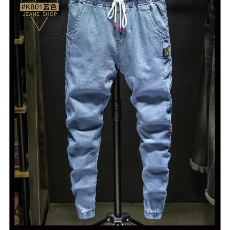 Luxury Men's Drawstring Work Jeans 5