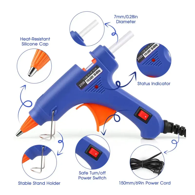 20W Mini Hot Melt Glue Gun DIY Tool 4