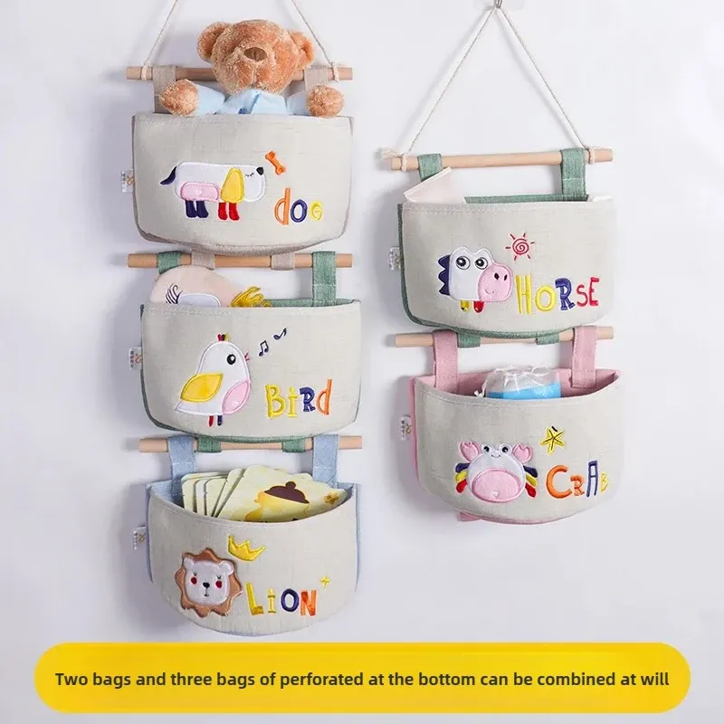 Fabric Over-Door Organizer - Storage Bag with Toilet Paper Shelf, Wall Clips & Multi-Pocket for Bathroom Essentials 3