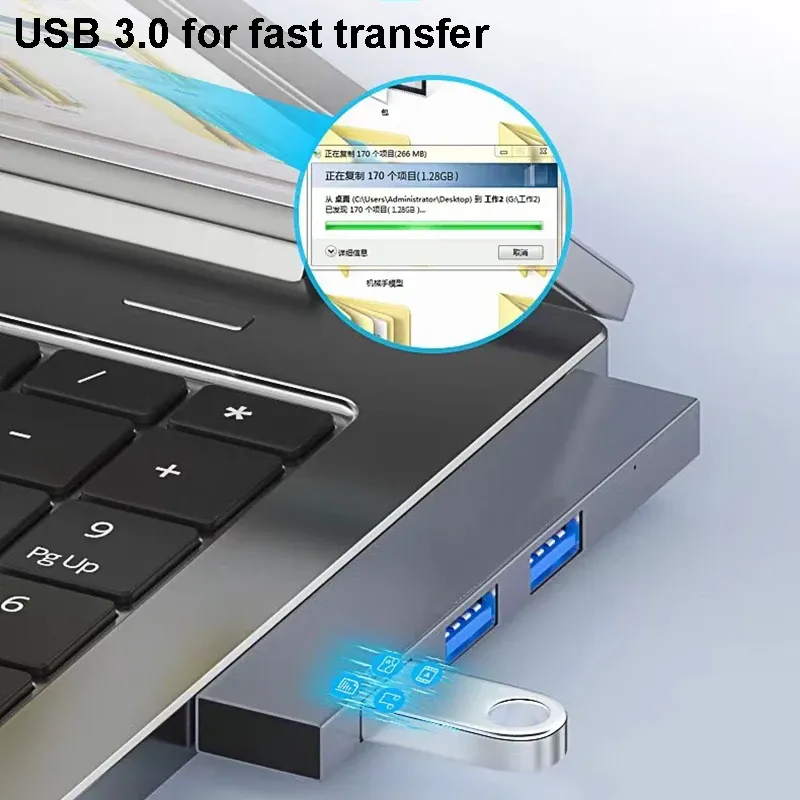 4-in-1 USB C Hub with 60W PD 4