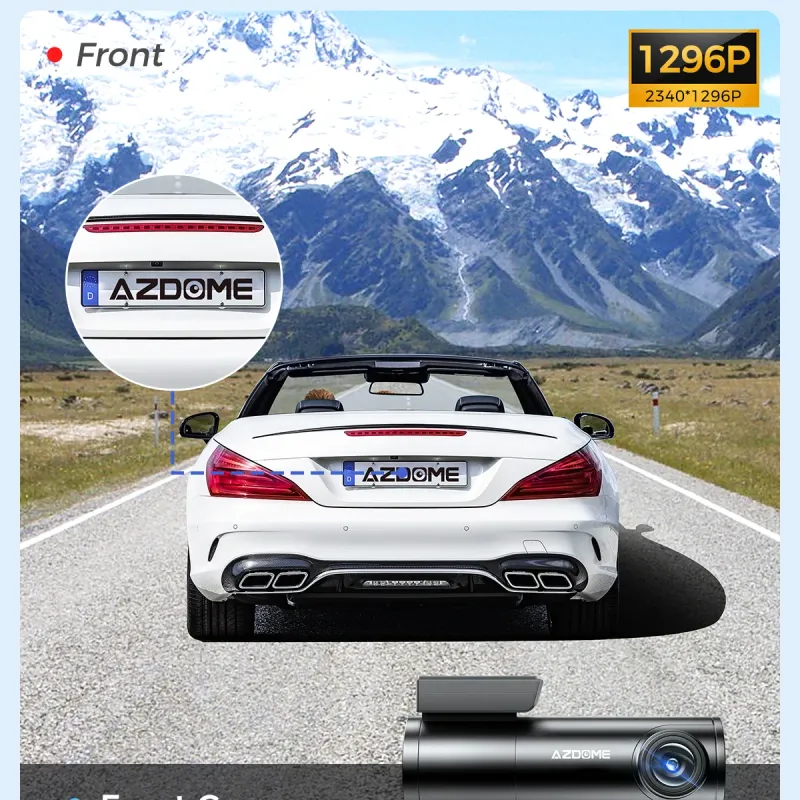 AZDOME 1296P WiFi Dash Cam 3