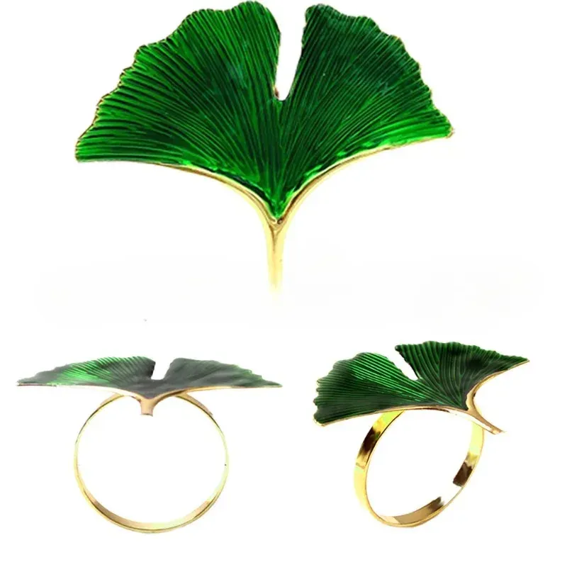 Ginkgo Biloba Napkin Rings Set of 6 4