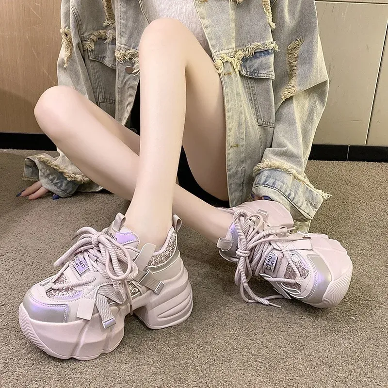 Chunky Platform Bling Sneakers 4