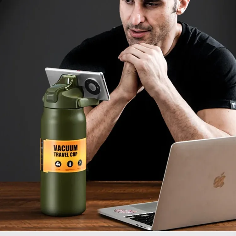 Stainless Steel Thermos Tumbler with Straw 6