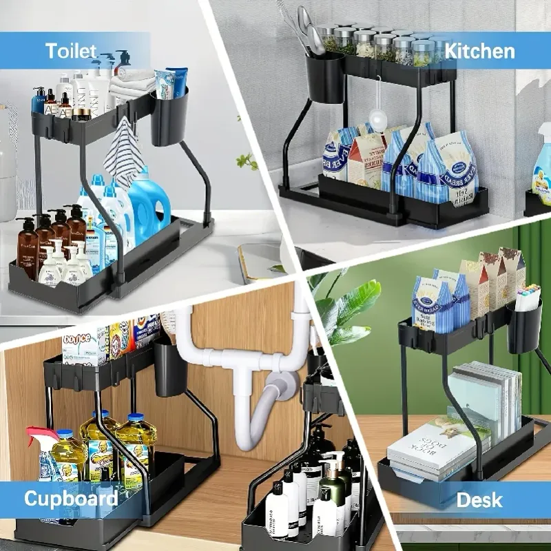 2 Tier Under Sink Pull Out Organizer 5