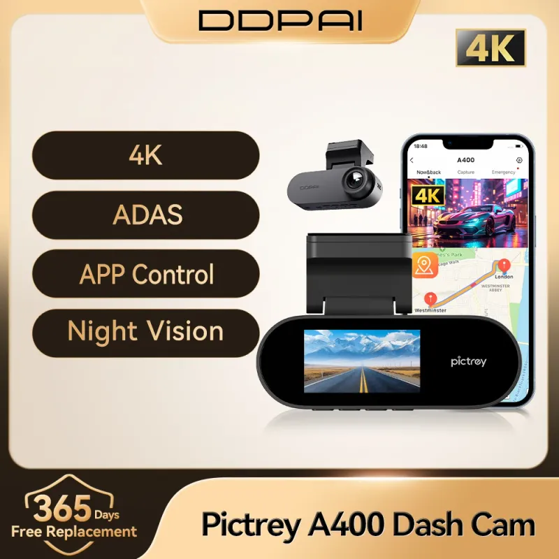 Pictrey A400 4K Dash Cam with ADAS 1