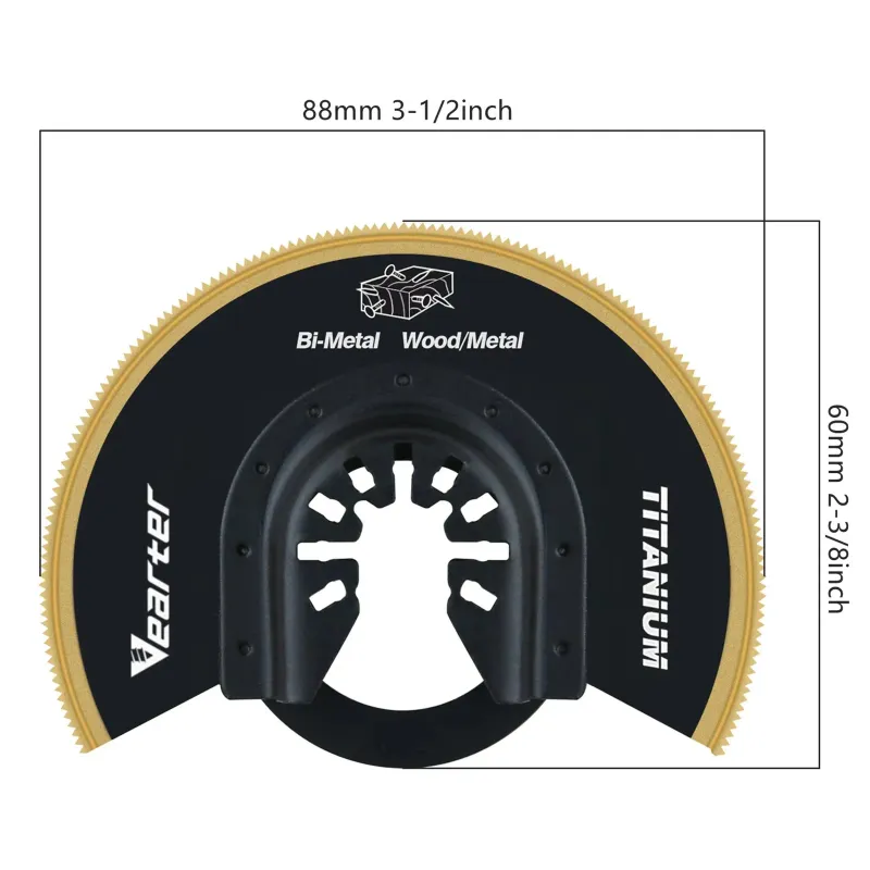 Vearter Titanium Oscillating Semi-Circular Blades (3 Pcs) 2