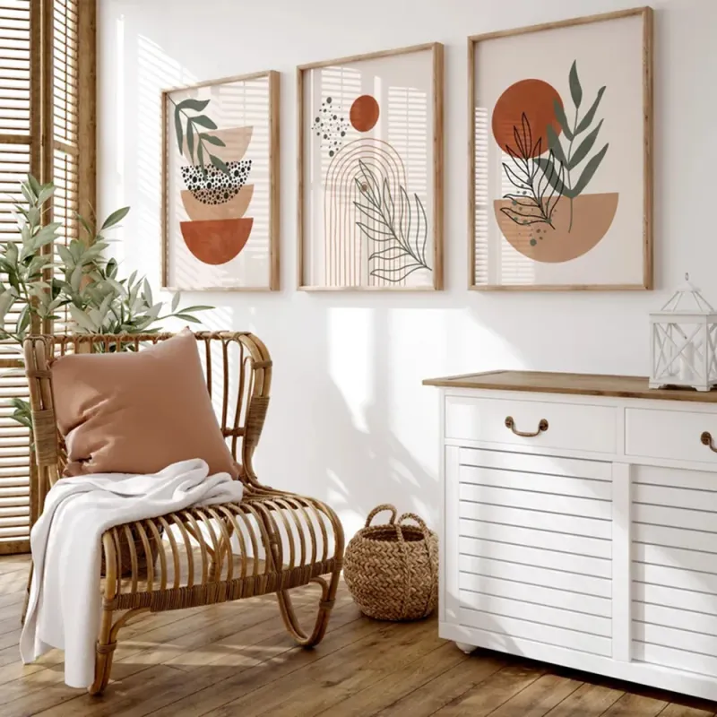 Terracotta Boho Wall Art Set of 3 3