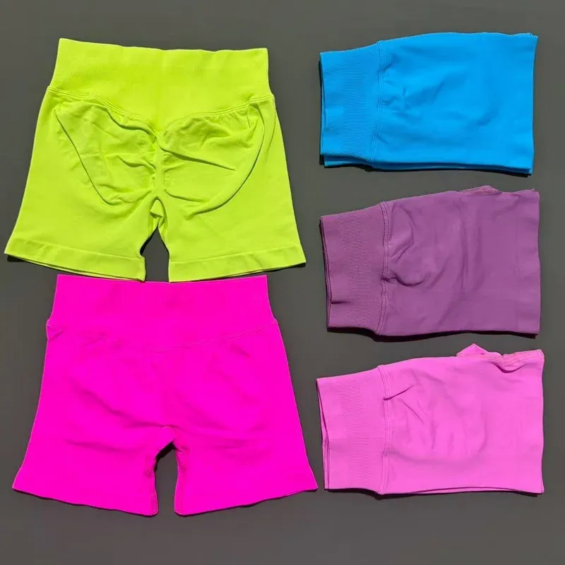 High Waist Seamless Yoga Workout Shorts 3