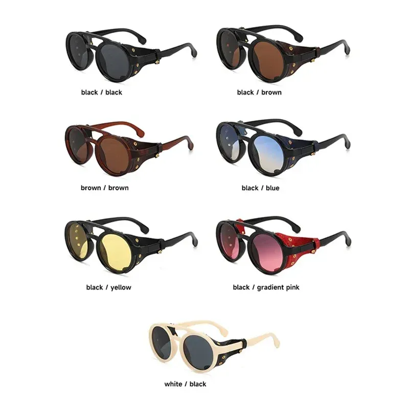 Retro Steampunk Round UV400 Sunglasses 4