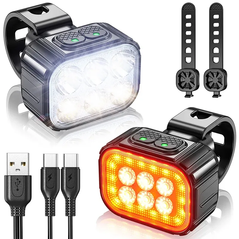 Q6 Rechargeable Bike Light Set 1
