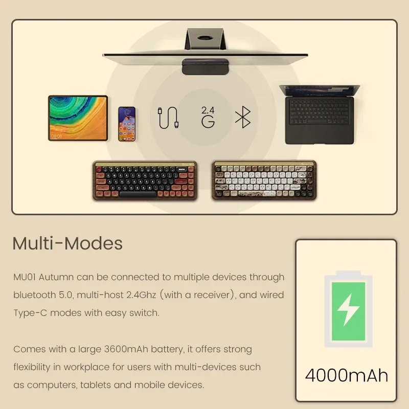 Akko MU01 Wooden Mechanical Keyboard 3