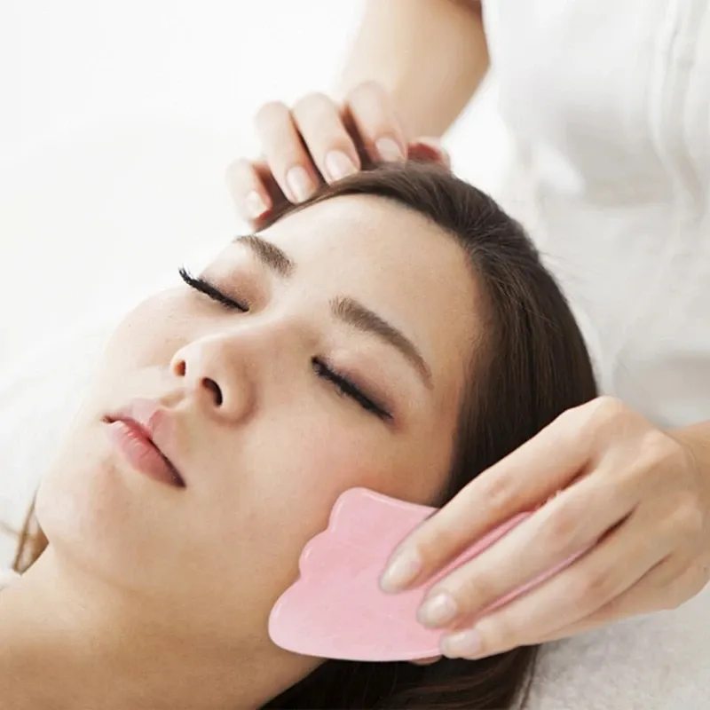 Rose Quartz Jade Roller & Gua Sha Set 3