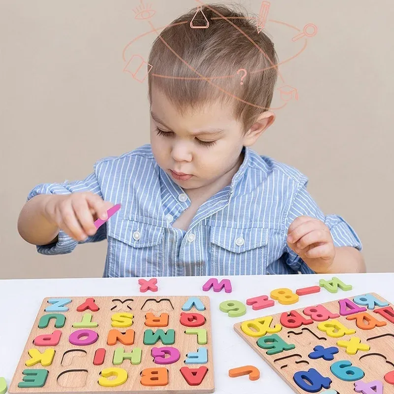 Wooden Alphabet & Shape Puzzle Board 4