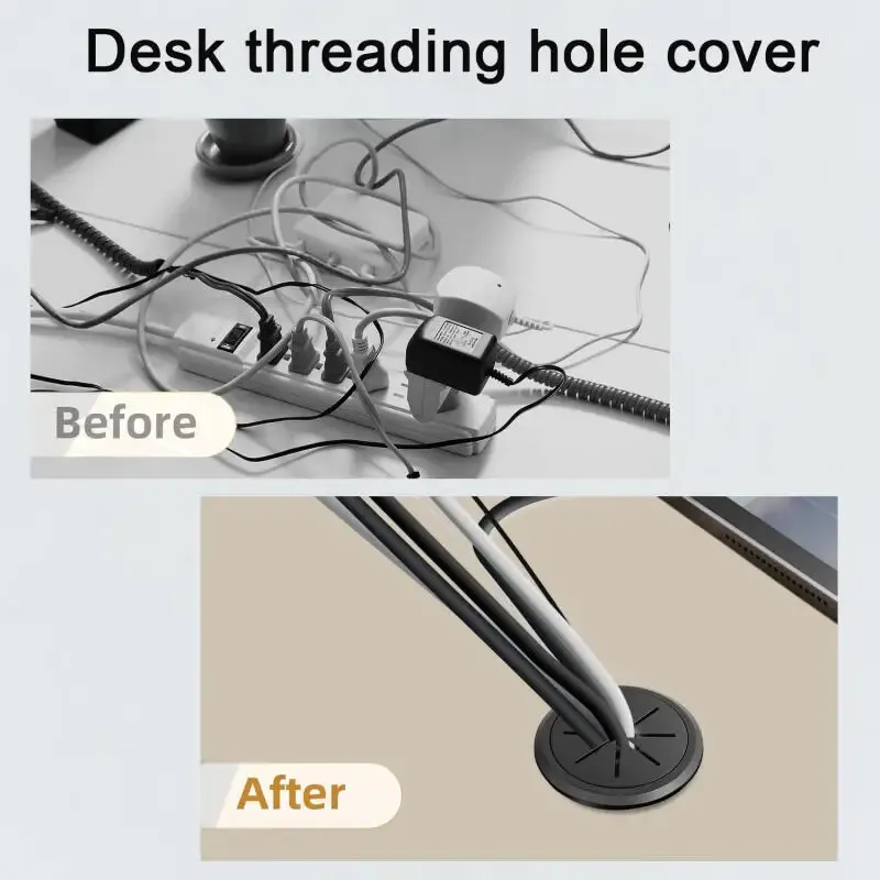 Cable Grommet Desk Cord Hole Cover 50/60mm 4