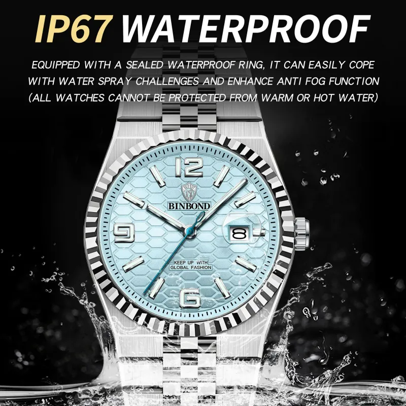 BINBOND Men's Quartz Luxury Wristwatch 5