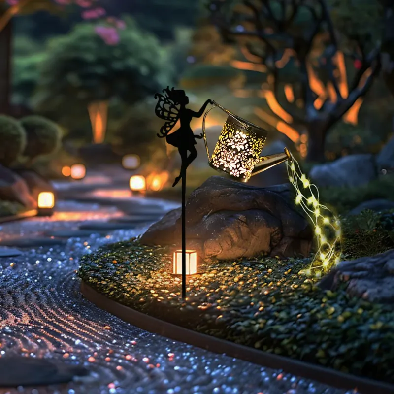 Solar Watering Can Fairy Lights 5