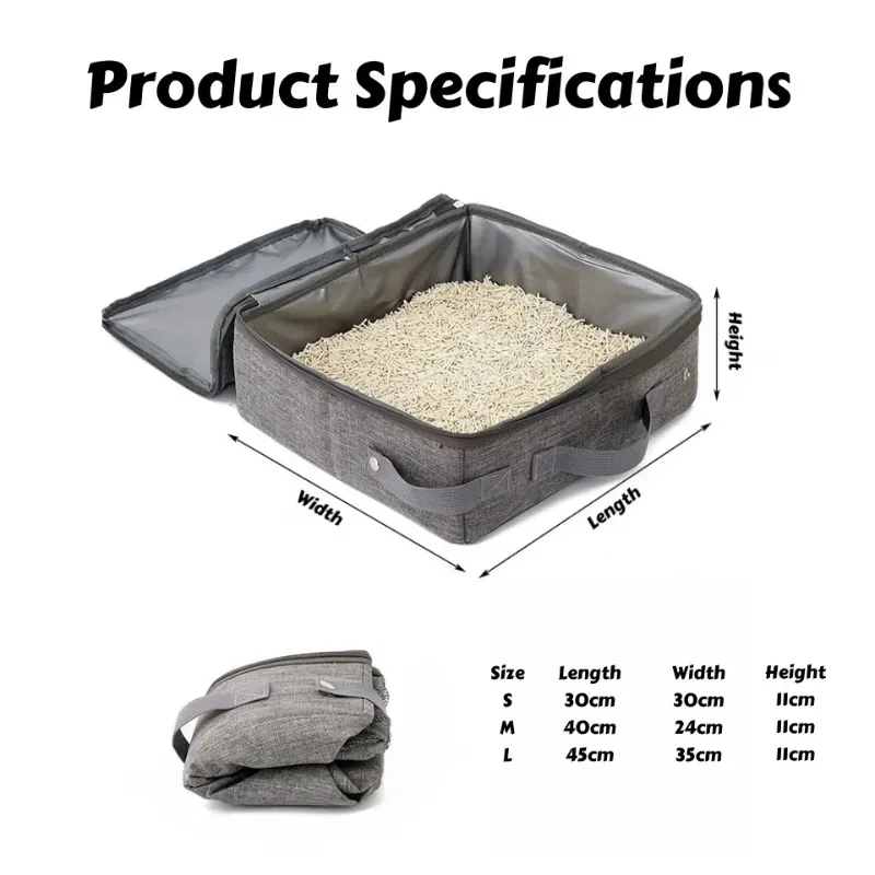 Foldable Travel Cat Litter Box 5