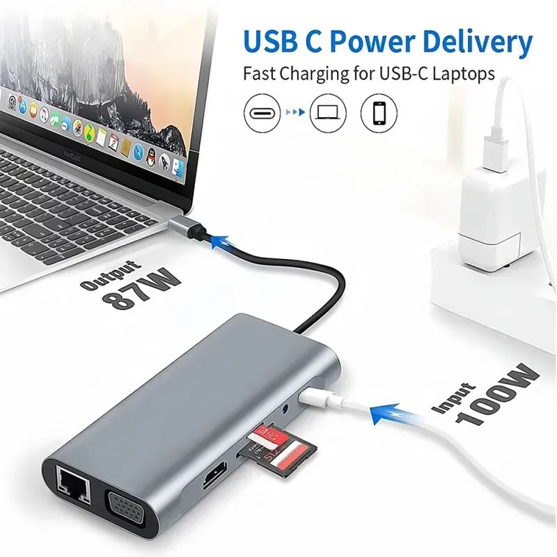 11-Port USB-C Docking Station with 4K HDMI 5