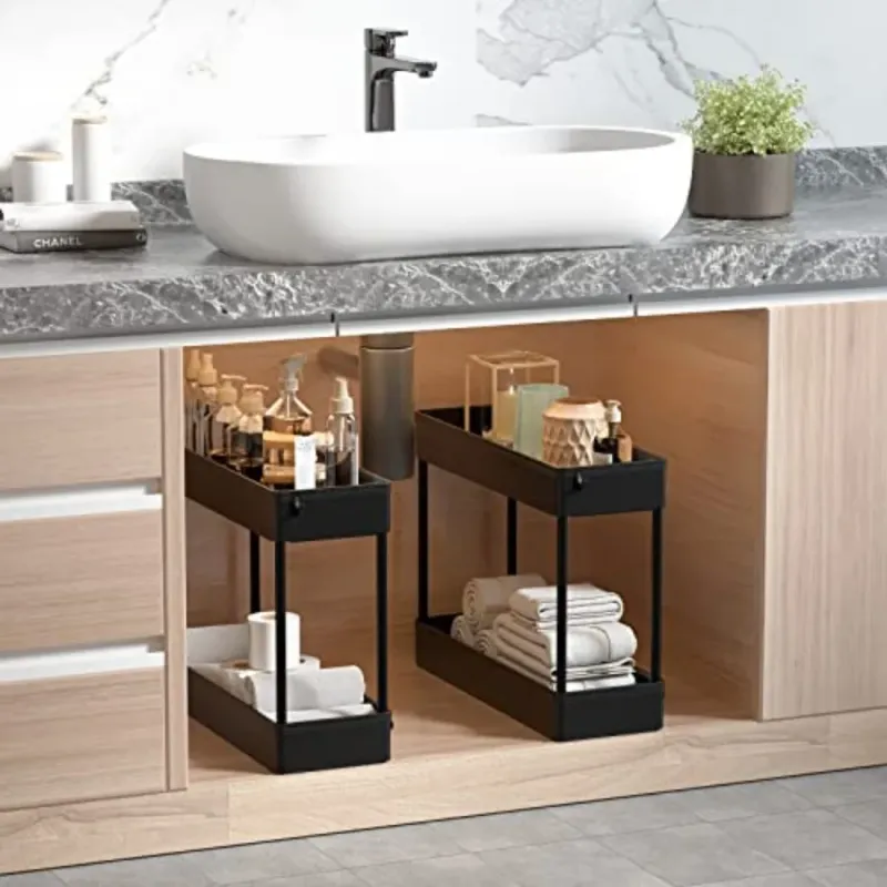 Slim Rolling Storage Cart 4-Tier 4