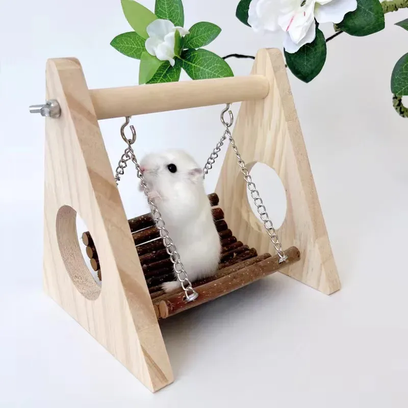 Apple Wood Hamster Swing Chew Toy 2