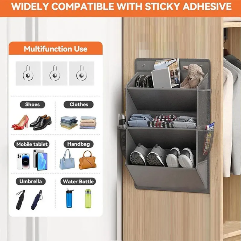 3-Layer Door-Mounted Shoe Rack 5