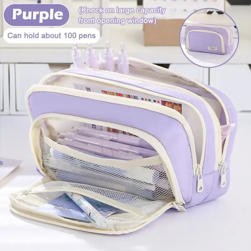 Kawaii 3-Layer Pencil Case 5