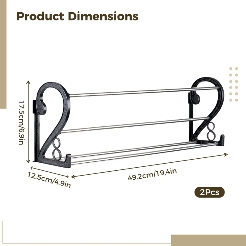 Wall Mounted Shoe Racks (2-Pack) 6