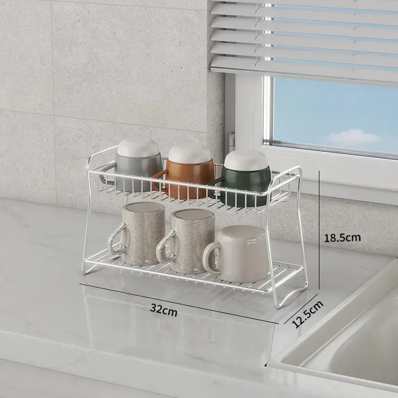 Stainless Steel Spice Jar Organizer Rack 6
