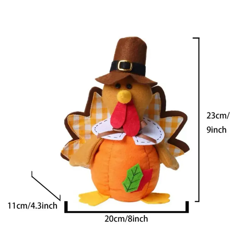 Thanksgiving Plush Turkey Figurine 4