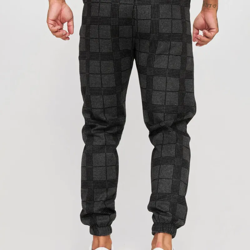 Men's Plaid Jogger Cargo Pants 5