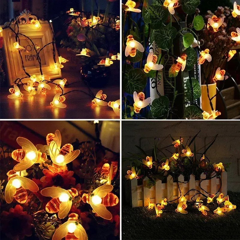 Solar Bee String Lights - Outdoor Decor 5