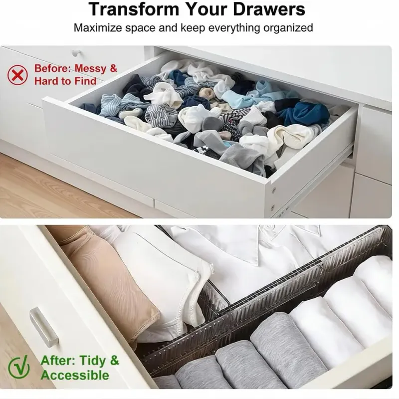 Adjustable Drawer Dividers & Expandable Organizer 3