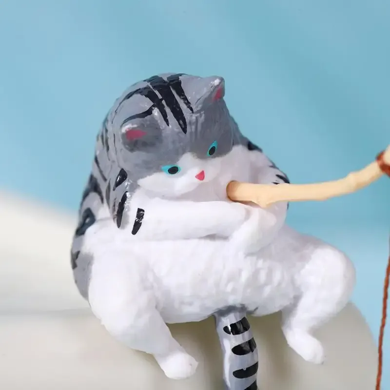 Mini Fishing Cat Aquarium Ornament 4