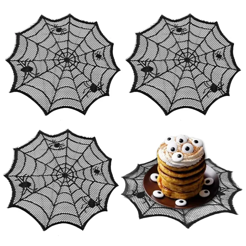 Spider Web Halloween Placemats Set 5