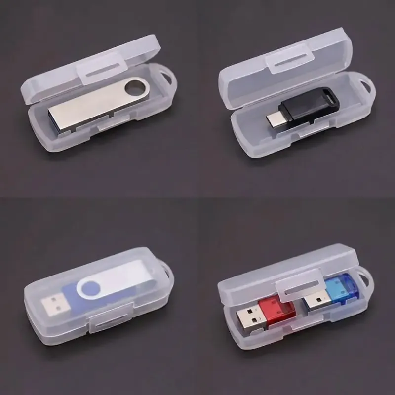 10pcs Clear USB Drive Cases 5