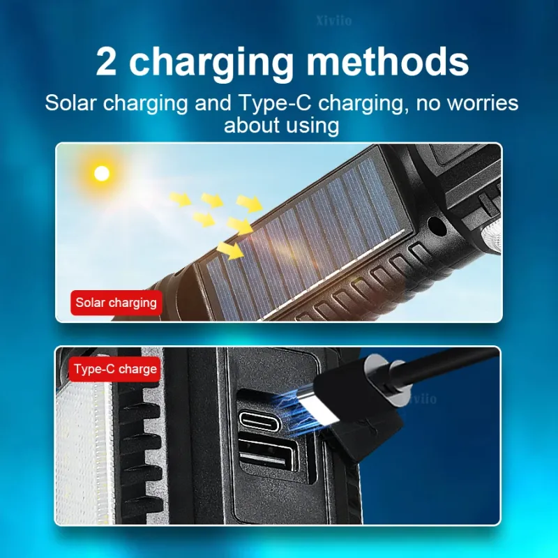 Powerful LED Solar Flashlight 3