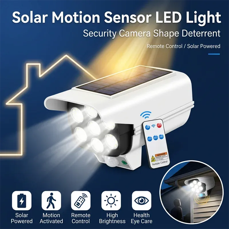 Solar Dummy Security Camera with LED Light 2