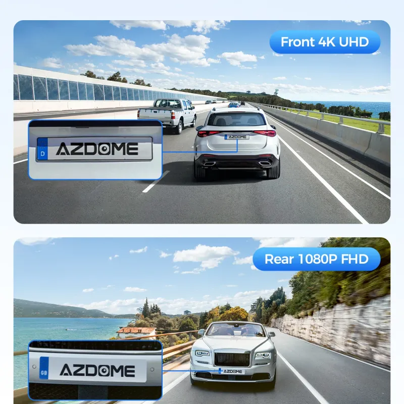AZDOME M300S 4K Dual Dash Camera 2
