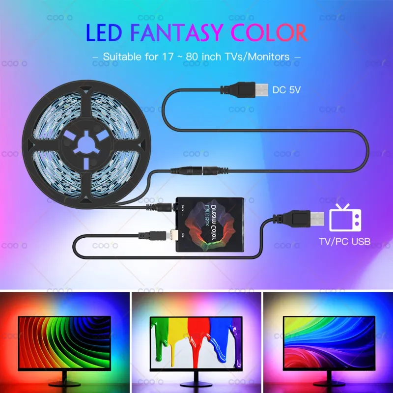 Ambient TV Backlight LED Strip Kit 2