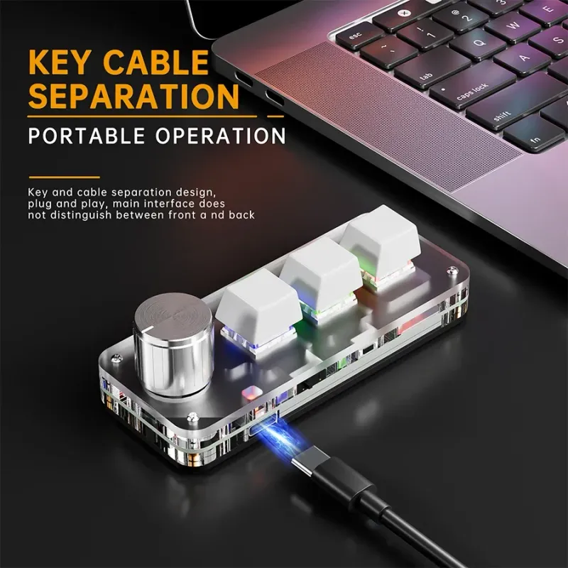 3-Key Macro Mechanical Keypad 4