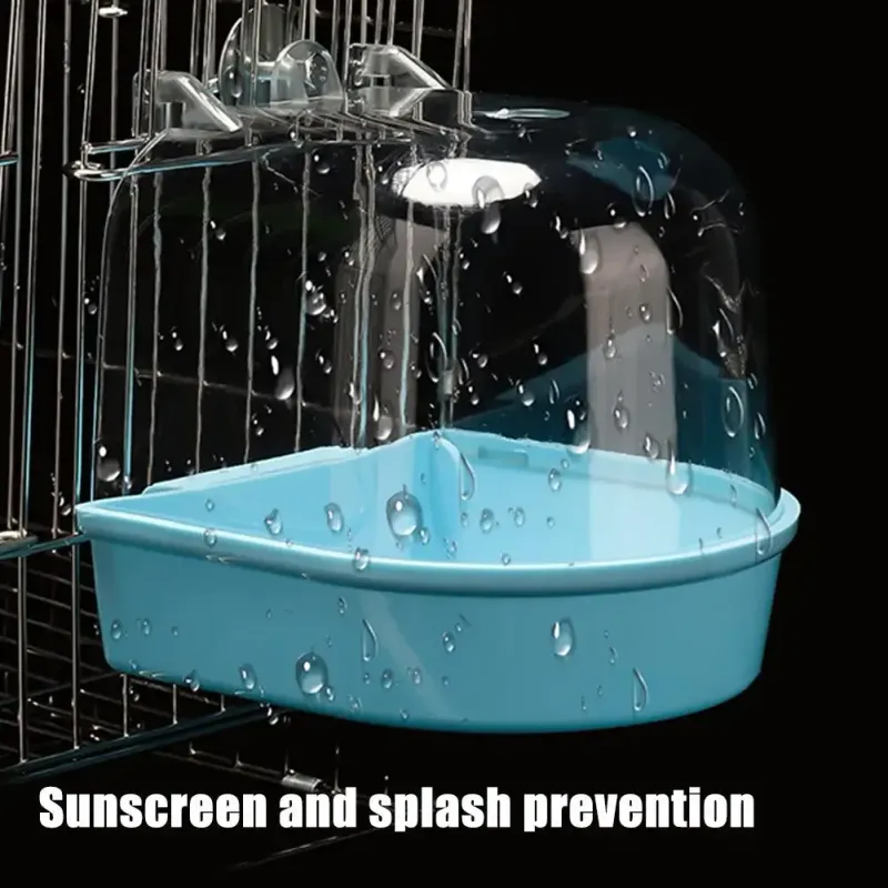 Clear Hanging Bird Bath for Cage 5
