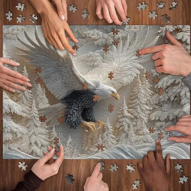 3D Carved Eagle Puzzle 1000pc 4