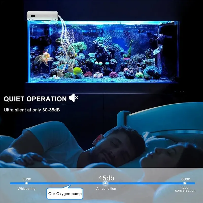 Portable USB Rechargeable Aquarium Air Pump 6