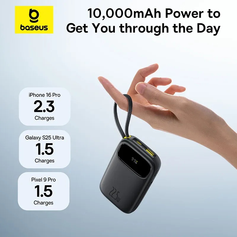 Baseus 22.5W Retractable Cable Power Bank 5